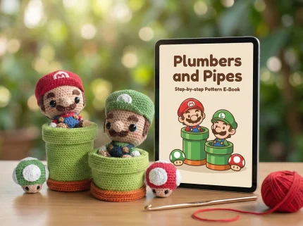 Plumbers and Pipes Crochet Pattern amigurumi gamer toy