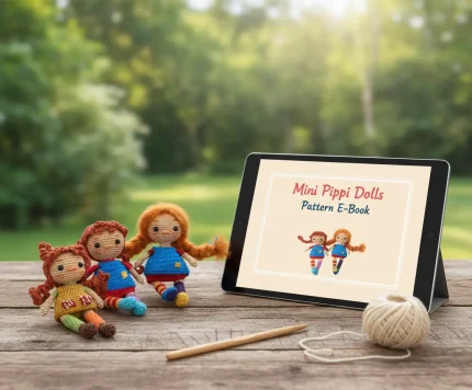 Miniature Pippi Crochet Pattern amigurumi doll