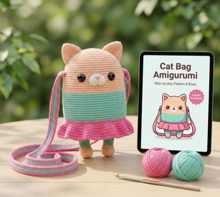 Cat Bag Crochet Pattern accessory purse.