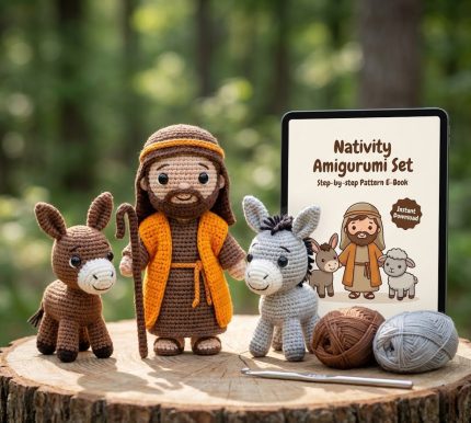 Donkey Crochet Pattern amigurumi farm toy