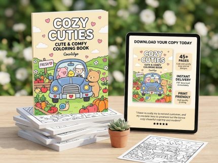 Cozy Cuties - Cute & Comfy Coloring Book by CocoWyo